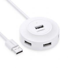 Bộ chia 4 cổng USB 2.0 Ugreen 20270 - Màu trắng
