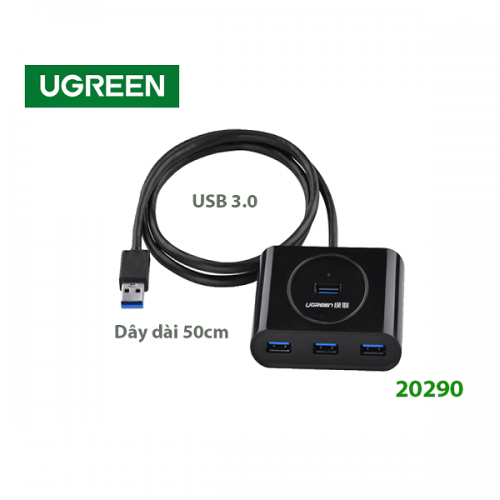Bộ chia USB 3.0 từ 1 ra 4 cổng dài 50cm Ugreen 20290