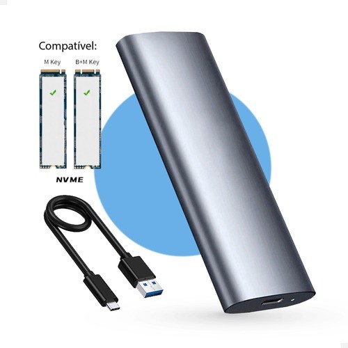 Box SSD M.2 NVME GLOWY USB 3.1 (Kèm cáp USB to Type-C)