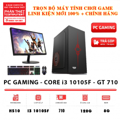 Trọn bộ PC Gaming Màn hình 20 inch CPU i3 10105F VGA 710
