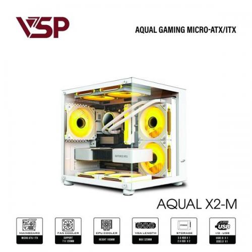 Vỏ Case VSP AQUAL X2-M - Màu Trắng + Tặng Kèm 3 FAN